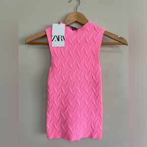 Zara pink stretchy top